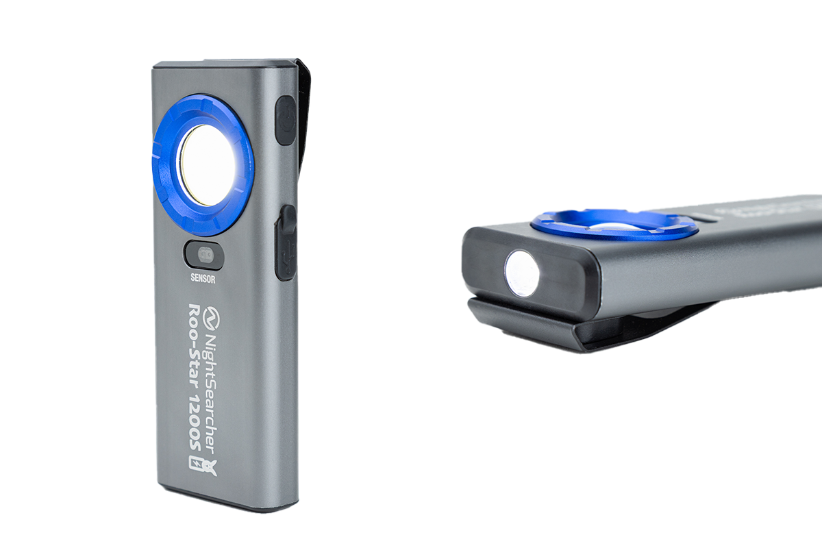 RooStar 1200S | 1200 Lumen | Wiederaufladbare, schlanke Arbeitsleuchte mit Sensor