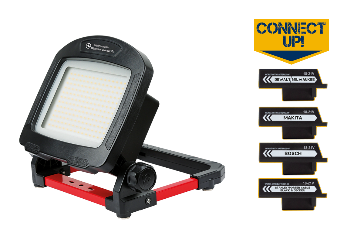 WorkStar Connect 7K | 7000 Lumens | Power Tool Battery Work Light