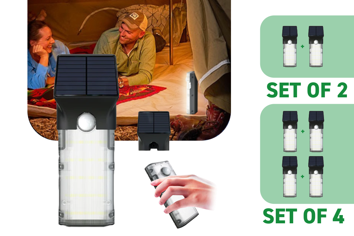 NexSun 2 in 1 (Set of 2/4) | 1000 Lumens | Solar Wall light with Detachable Light