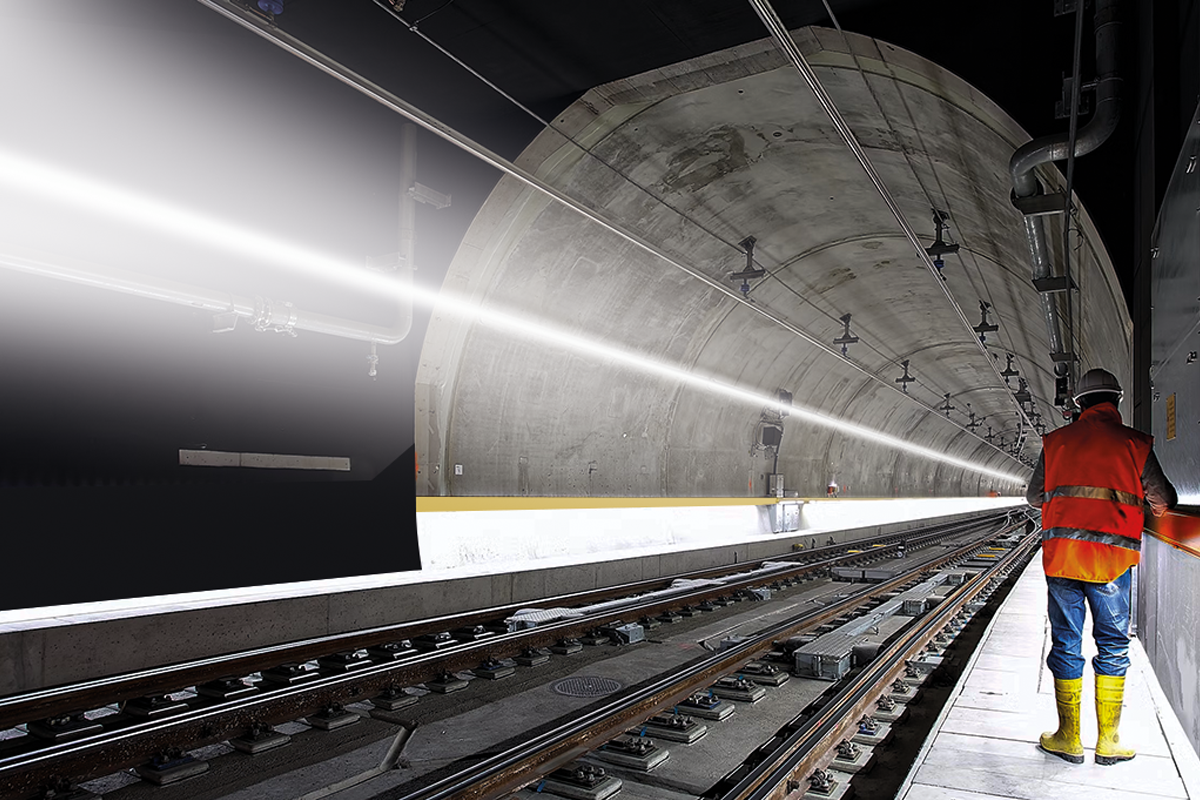 Seilbeleuchtung | 230 V oder 110 V | 1000 Lumen/m | Netzbetriebene Seil-Baustellenleuchte