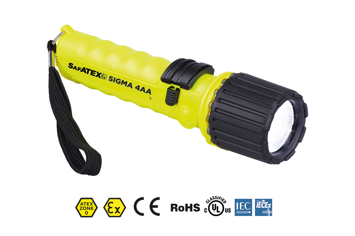 Sigma 4AA | 185 Lumen | Zone 0 | ATEX Taschenlampe Zone 0