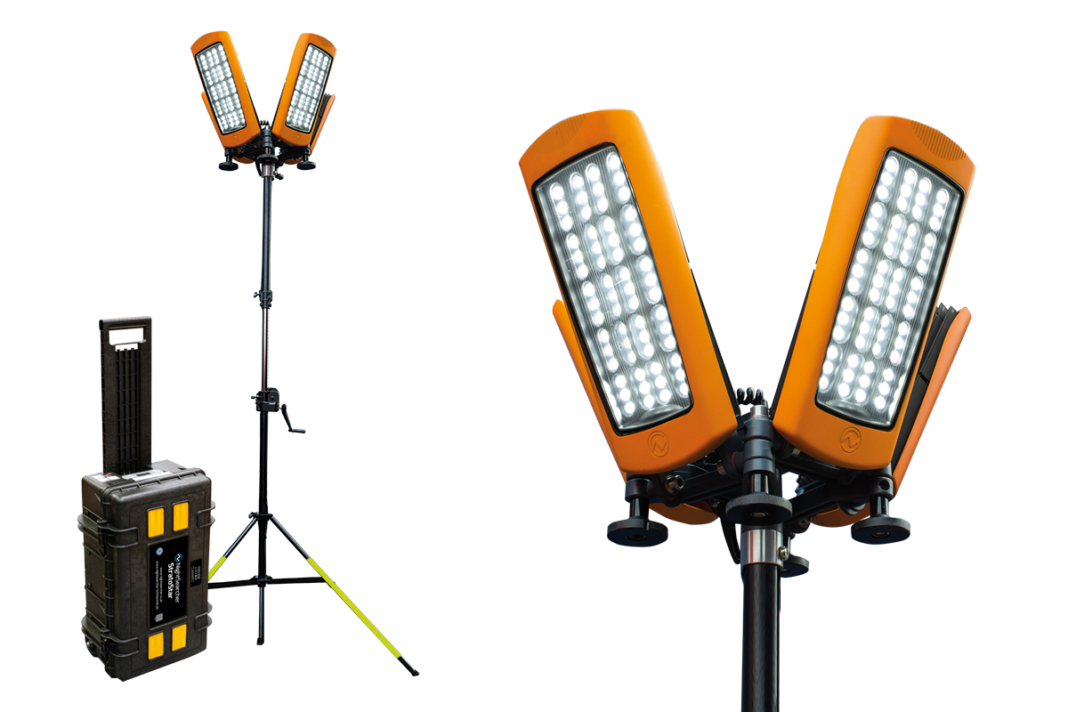 StratoStar | 115000 Lumens | 18Ah | Rechargeable Tower Floodlight